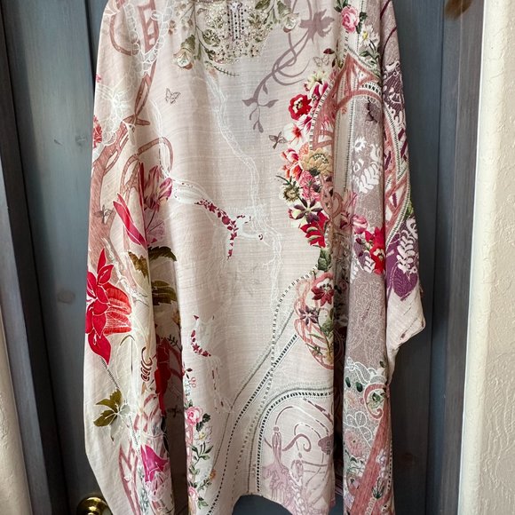 Camilla Franks O/S Crystal Embellished Silk Kaftan Beaded Dress PinksNEW—SOLD - Picture 9 of 16